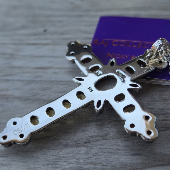Nicky Butler RAJ COLLECTION LIMITED EDITION 925 Sterling Silver Cross Necklace - Picture 14 of 16